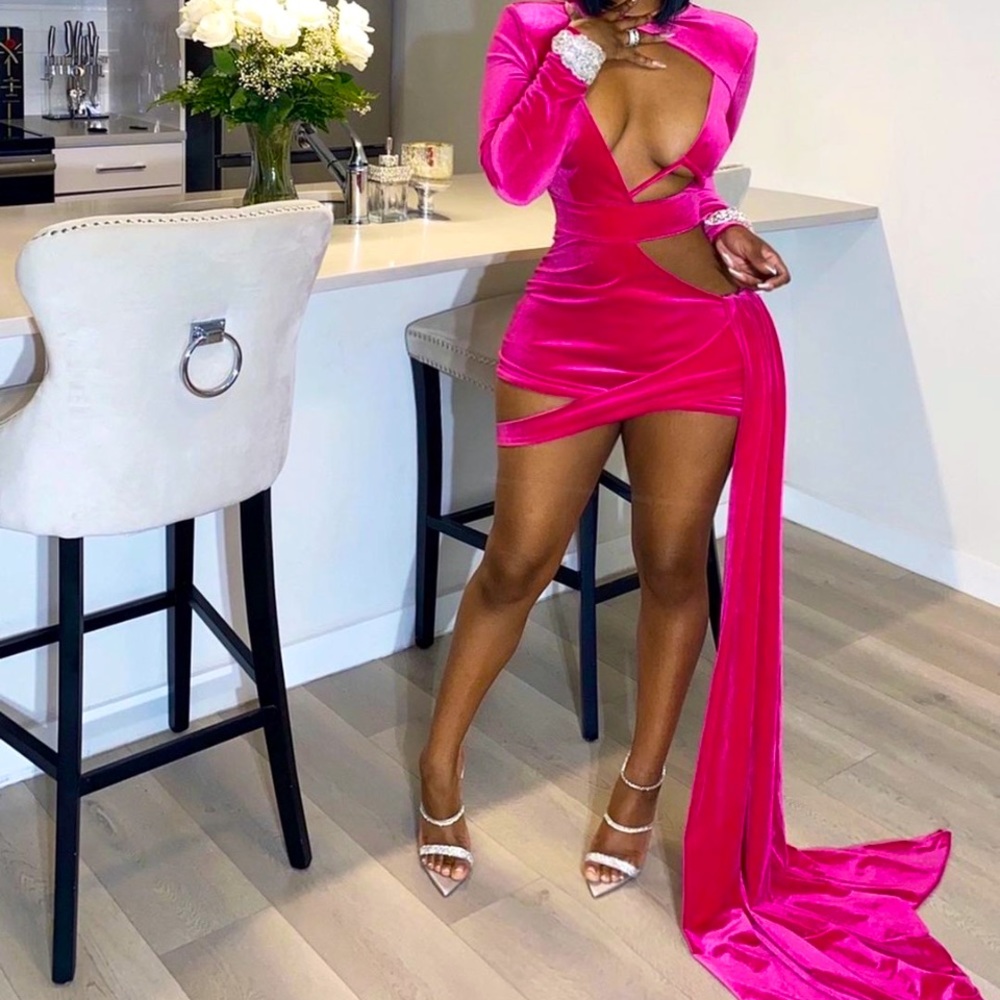 beautiful pink dress